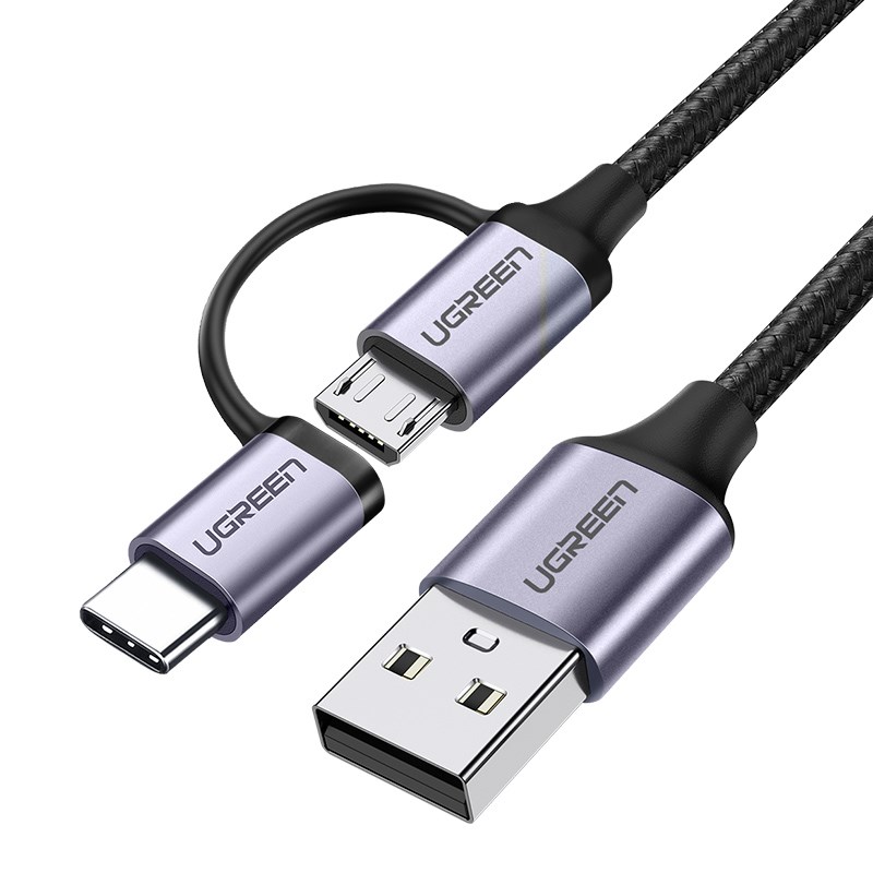绿联二合一数据线type-c安卓micro usb车载多头一拖二快充通用小|ruв категории Цифровые аксессуары, цифровой периферийных, линии данных - от Buy2taobao.com для оказания профессиональной услуги покупки агента Taobao