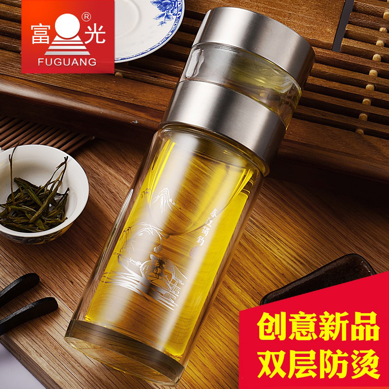 富光茶水分离泡茶杯女学生水杯玻璃杯便携过滤杯子创意潮流韩国版|ruв категории посуда, кубок/кубок/чайник, стакан - от Buy2taobao.com для оказания профессиональной услуги покупки агента Taobao