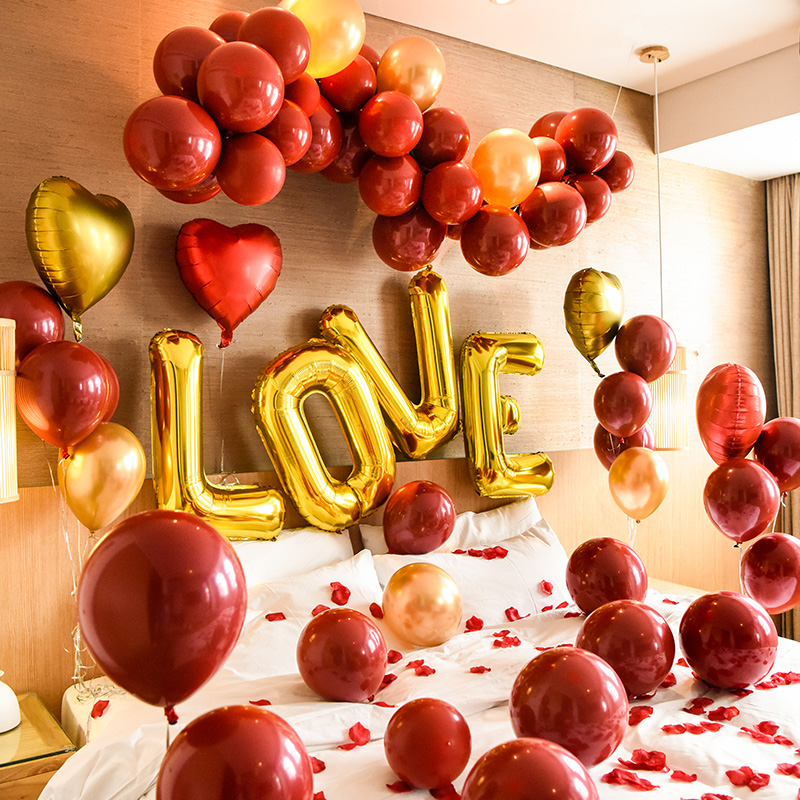 Champagne balloon originality A new house Marriage room arrangement Ruby Red balloon Package bedroom wedding decorate Wedding suppliesin the Festive supplies/Gift , Balloon/Floating air ball , Floating air ball category - from Buy2taobao.com to provide professional Taobao agent buy service
