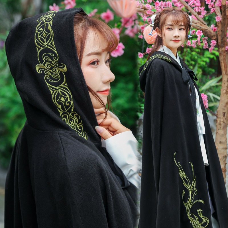 Original Winter clothes keep warm cloak Improvement Hanfu men and women Embroidery Cape cloak coat Plush thickeningin the Women's clothing/Boutique , Costume/National costume/Stage costumes , National costume/Costumes category - from Buy2taobao.com to provide professional Taobao agent buy service