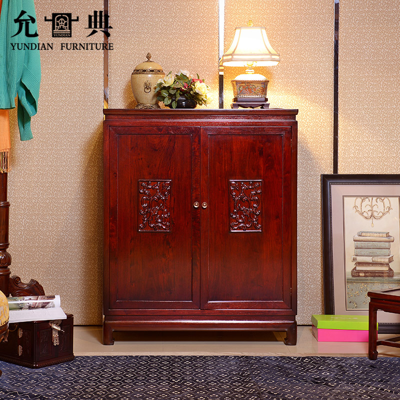 允典红木家具花梨实木金龙客厅仿古欧式原木双门鞋柜展示储物柜在类目 住宅家具, 柜类, 鞋柜中 - 来自Buy2taobao.com提供专业的淘宝代购服务