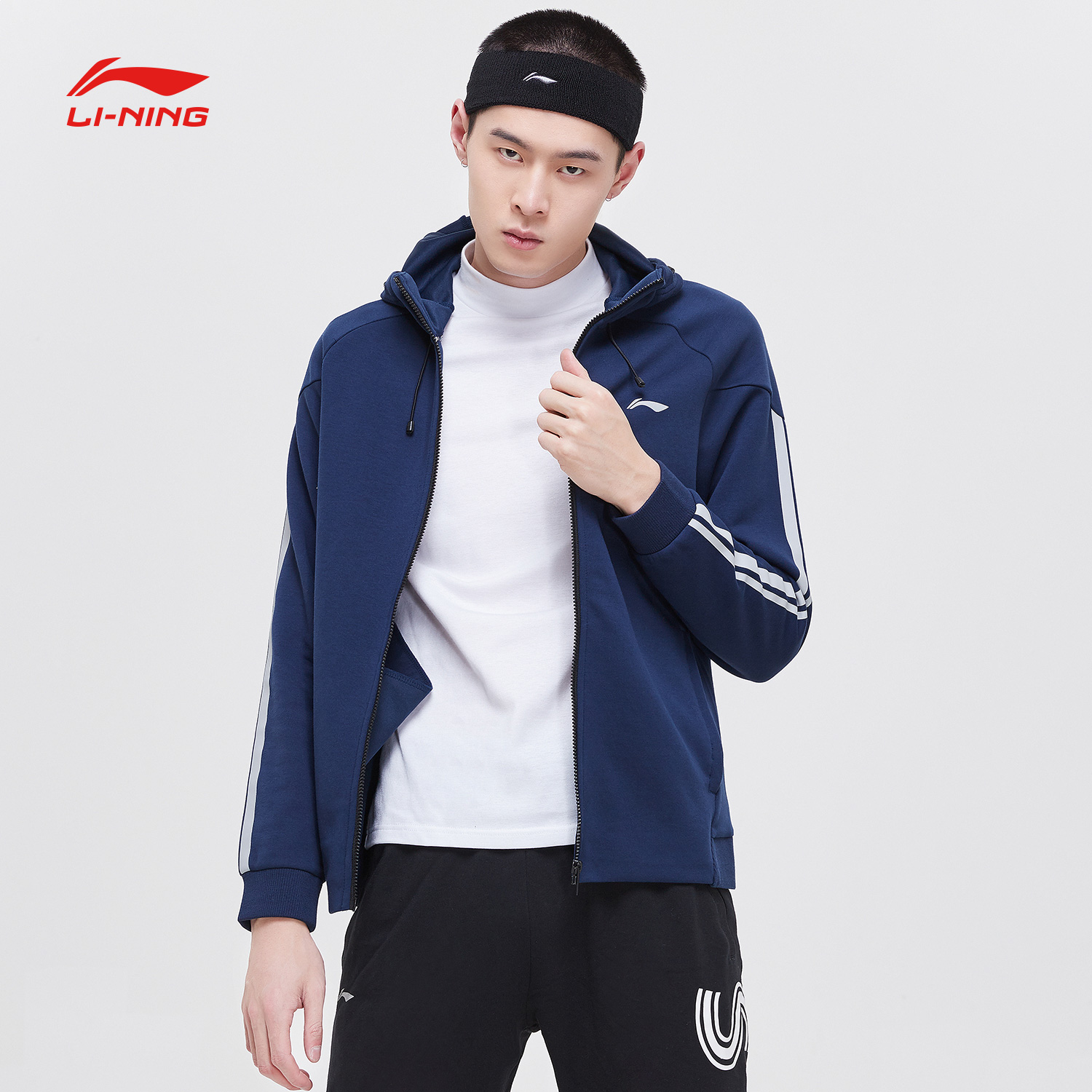 Lining Sweater man 2019 new pattern train series Cardigan coat Hooded jacket Spring knitting Athletic Wearin the Sportswear/Casual Clothing , Sports Sweater/Pullover category - from Buy2taobao.com to provide professional Taobao agent buy service