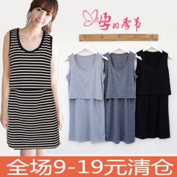 3件包邮 纯棉夏季孕妇哺乳衣喂奶衣喂奶裙背心裙睡裙 睡衣月子服在类目 孕妇装/孕产妇用品/营养, 家居服/哺乳装/秋衣裤, 家居裙中 - 来自Buy2taobao.com提供专业的淘宝代购服务