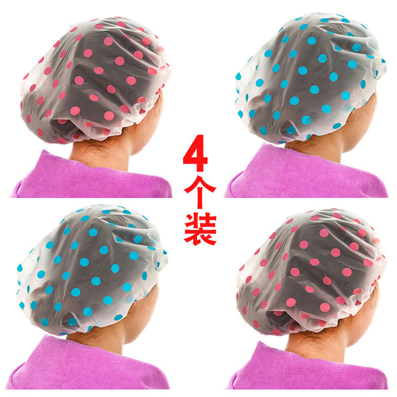 4個可愛洗澡浴帽防水成人女款洗頭帽長發淋浴帽子家用廚房防油煙在類目 家庭/個人清潔工具, 個人洗護清潔用具, 浴帽中 - 來自Buy2taobao.com提供專業的淘寶代購服務