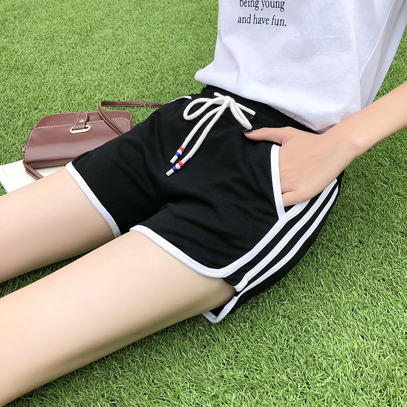 纯棉运动短裤女夏高腰显瘦2019新款韩版休闲居家睡裤沙滩热裤跑步|ruв категории Женская одежда, брюки, брюки - от Buy2taobao.com для оказания профессиональной услуги покупки агента Taobao