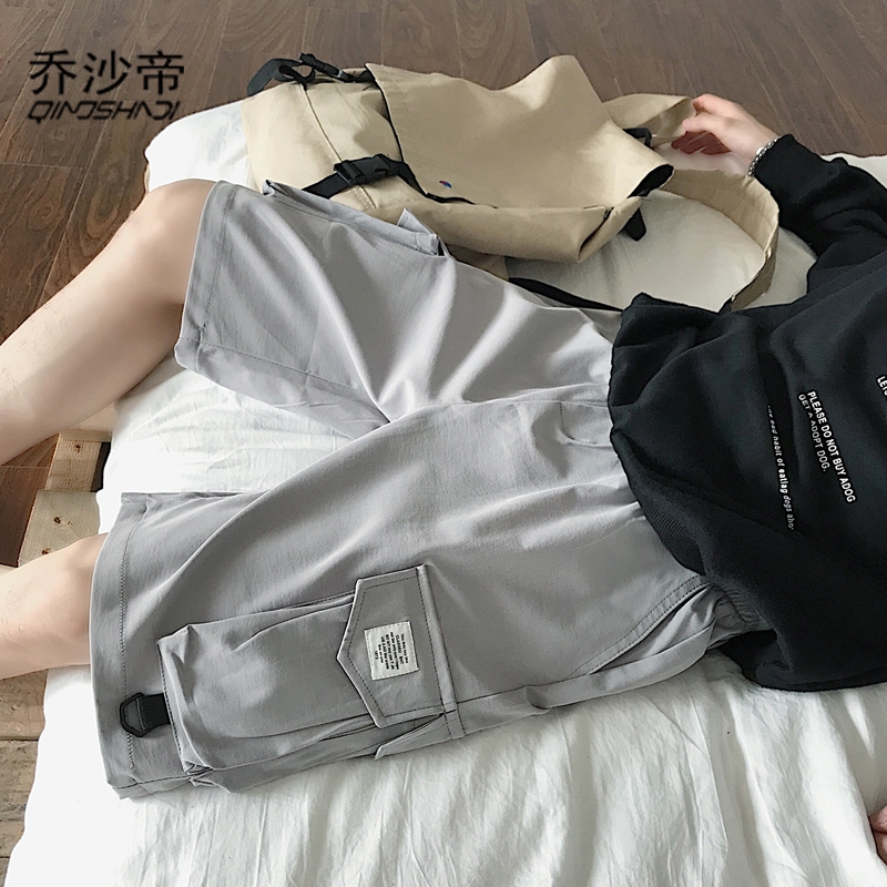 潮短裤男潮ins宽松直筒大裤衩子五分裤夏季薄款帅气网红休闲裤子在类目 男装, 休闲裤中 - 来自Buy2taobao.com提供专业的淘宝代购服务