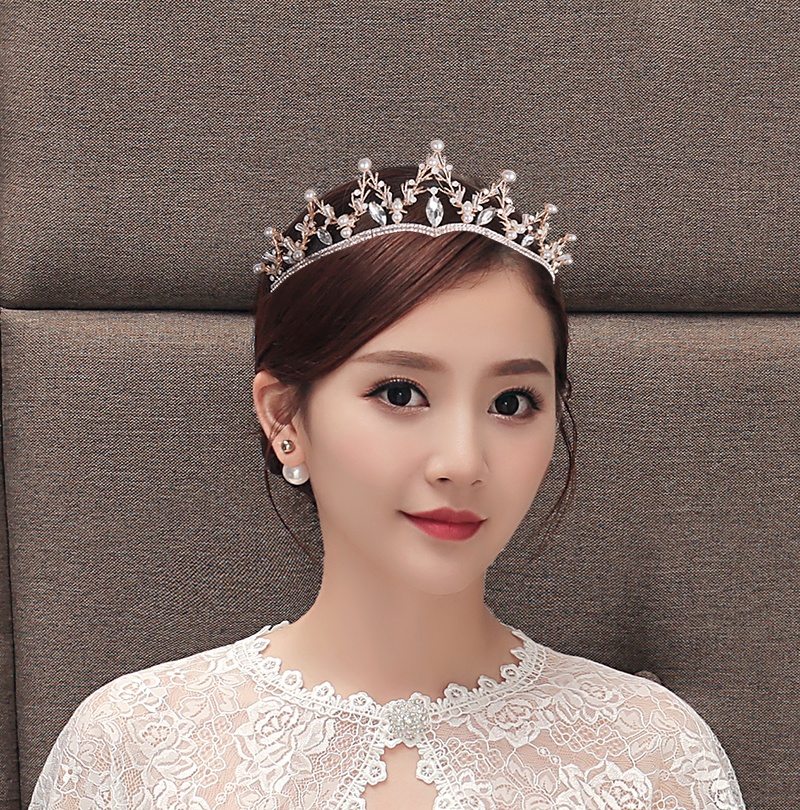 新娘头饰结婚皇冠生日头冠婚纱饰品配饰韩式王冠香槟金色新款大气|ruв категории Аксессуары, свадебное платье, аксессуары, корона аксессуары - от Buy2taobao.com для оказания профессиональной услуги покупки агента Taobao