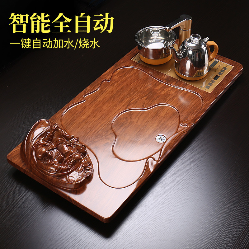 整套功夫茶具套装实木茶盘家用简约现代茶道茶台电磁炉全自动一体|ruв категории посуда, чайный сервиз, чайный поднос - от Buy2taobao.com для оказания профессиональной услуги покупки агента Taobao