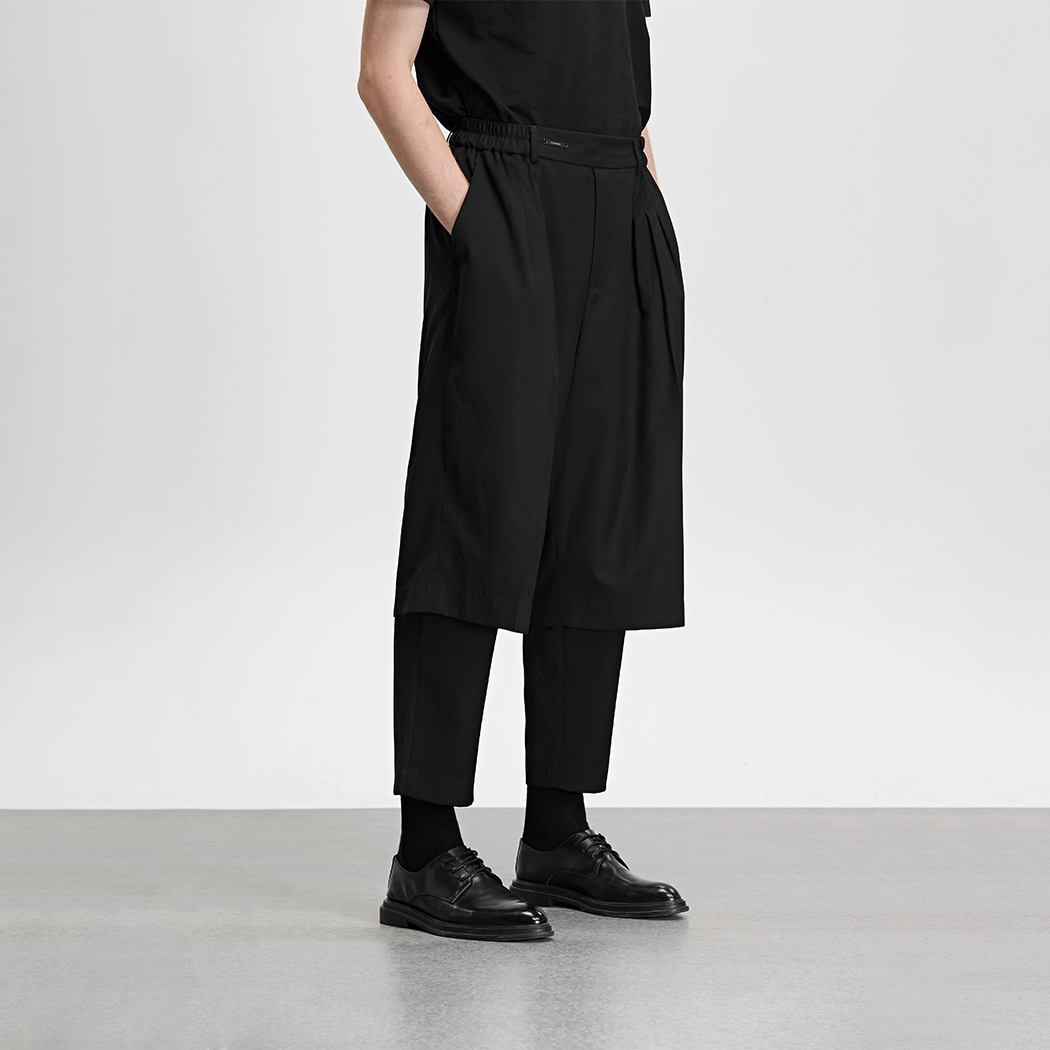 Unawares FW18 双褶双裤筒休闲西裤 黑色|ruв категории Мужская одежда, брюки - от Buy2taobao.com для оказания профессиональной услуги покупки агента Taobao