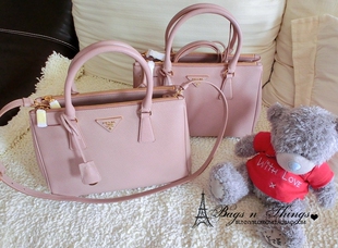 【现货】Prada 谍4 拉链款通勤包小号tote BN1801 橘色裸色浅蓝