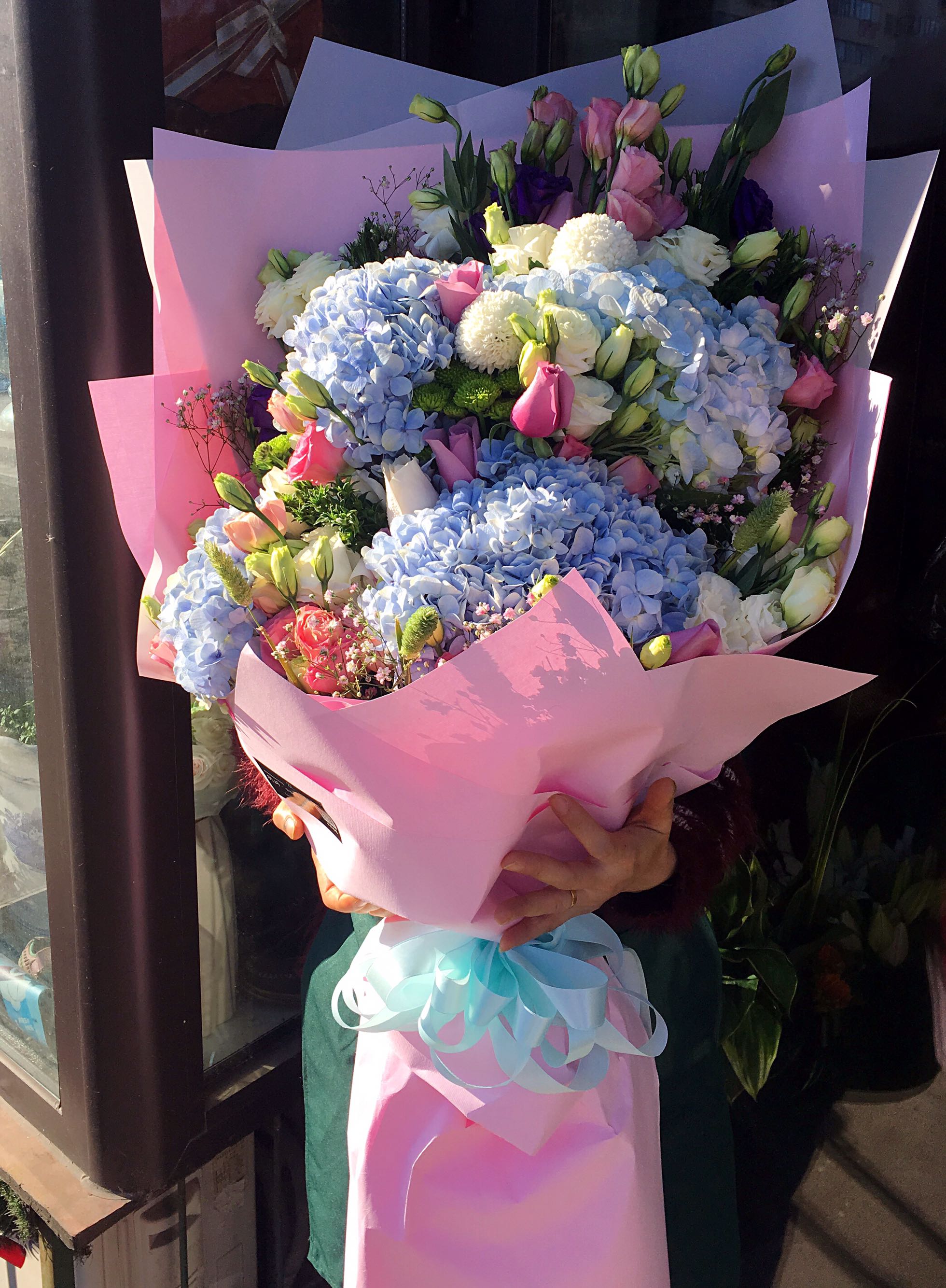 Tianjin flower Same city Physical store Distribution Korean style Super large Huge Bear hug Hydrangea Sunflower flowerin the Flower delivery/Flowers simulation/Plants gardening , Flower delivery(City) category - from Buy2taobao.com to provide professional Taobao agent buy service