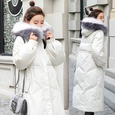 冬装带毛领棉衣女中长款2018新款加厚面包服外套棉服韩版学生棉袄