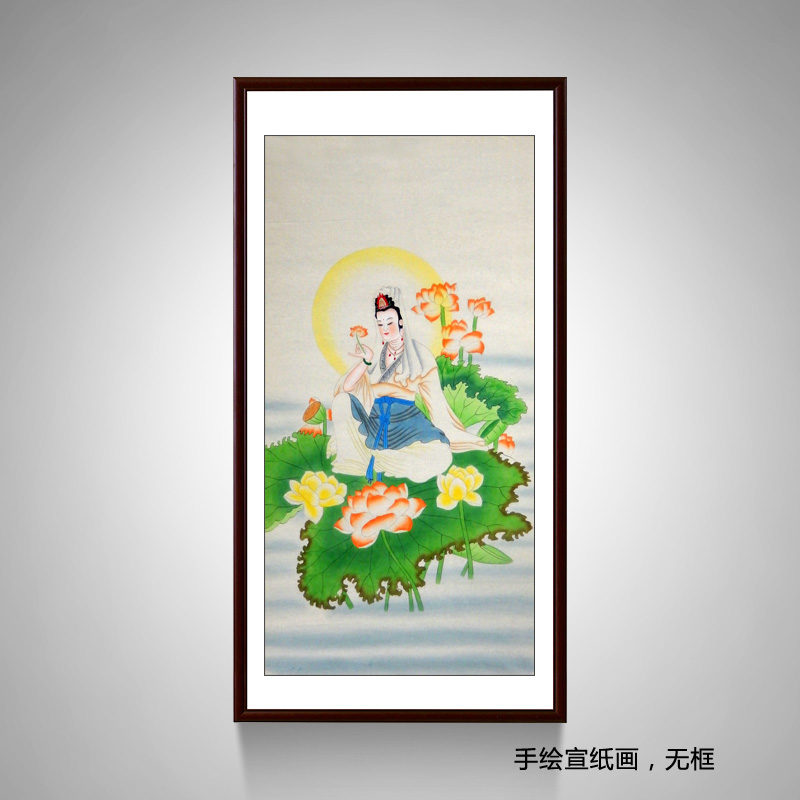 纯手绘国画观音佛像画像赐福保平安中式客厅中堂装饰画供奉结缘在类目 家居饰品, 装饰画, 国画中 - 来自Buy2taobao.com提供专业的淘宝代购服务