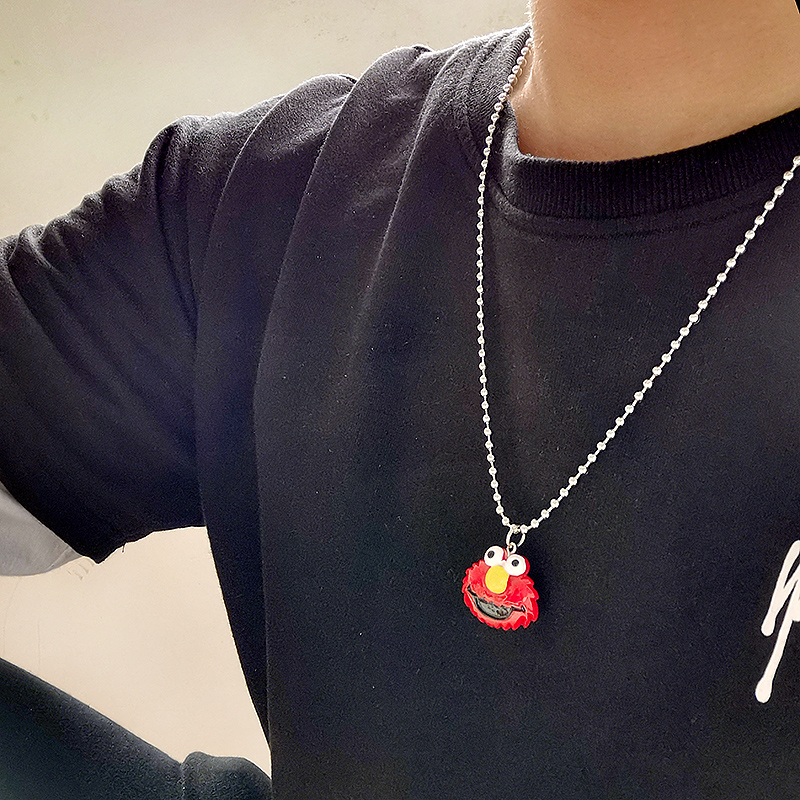 欧美ins土酷蹦迪情侣款男士芝麻街项链复古毛衣链吊坠锁骨链女潮|ruв категории Украшения,ювелирные изделия, ожерелье - от Buy2taobao.com для оказания профессиональной услуги покупки агента Taobao