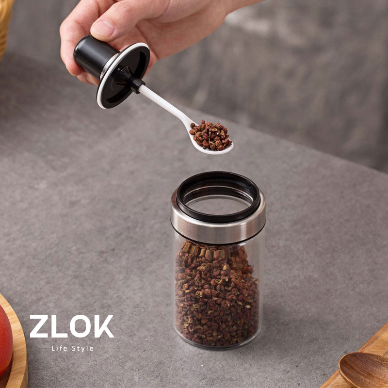 Kitchen Spoon Sauce pot transparent With cover Integrated Glass Salt shaker pepper Condiments Casterin the Kitchen/Cooking utensils , Kitchen Gadgets/Kitchen storage , Storage jars/Kitchen storage containers , Seasoning bottles category - from Buy2taobao.com to provide professional Taobao agent buy service