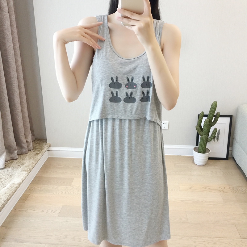 哺乳期莫代尔孕妇产后背心裙夏装喂奶衣服女夏季辣妈款哺乳睡裙在类目 孕妇装/孕产妇用品/营养, 家居服/哺乳装/秋衣裤, 家居裙中 - 来自Buy2taobao.com提供专业的淘宝代购服务