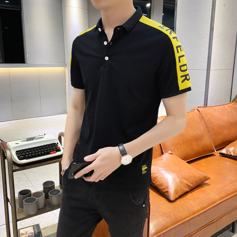 2019新款夏天冰丝光棉短袖T恤男士翻领纯色宽松男装商务polo衫潮|msdalam kategori Pakaian Lelaki, baju-T - dari Buy2taobao.com untuk memberikan perkhidmatan ejen Taobao profesional membeli