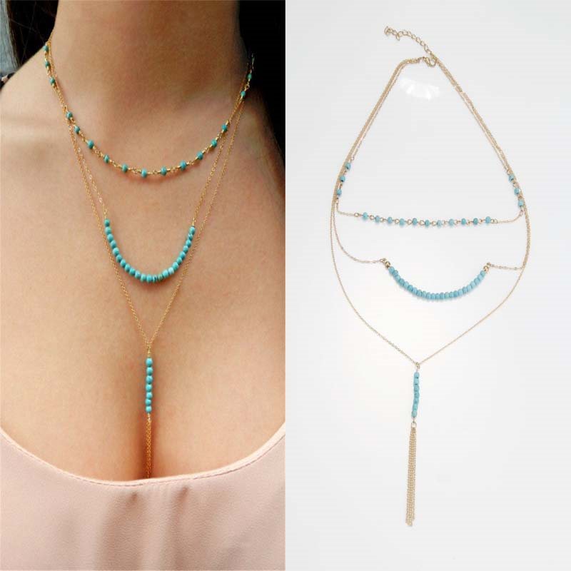 Fashion Accessories Women Choker Necklace Turquoise Multilay|ruв категории упаковка, упаковка товаров широкого потребления, галантерейная упаковка - от Buy2taobao.com для оказания профессиональной услуги покупки агента Taobao