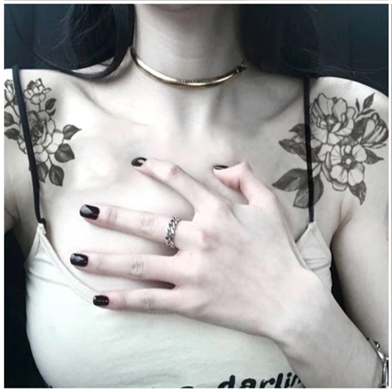 Melanin Flower Waterproof tattoos Persistent female The chest clavicle Back Ankle simulation Flower arm Stickerin the Makeup/Perfume/Beauty tools , Body painting category - from Buy2taobao.com to provide professional Taobao agent buy service