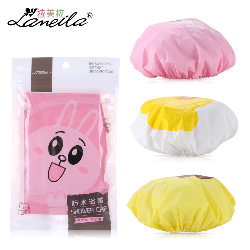 lovely Cartoon the republic of korea Bathing cap take a shower waterproof enlarge Hat Pink adult children currencyin the Family/Personal Cleaning Tools , Personal care cleaning appliances , Shower cap category - from Buy2taobao.com to provide professional Taobao agent buy service