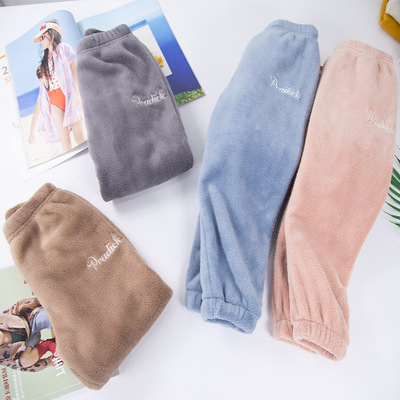 暖暖裤儿童2019秋冬新款珊瑚绒加厚男女童打底裤子童装保暖家居裤