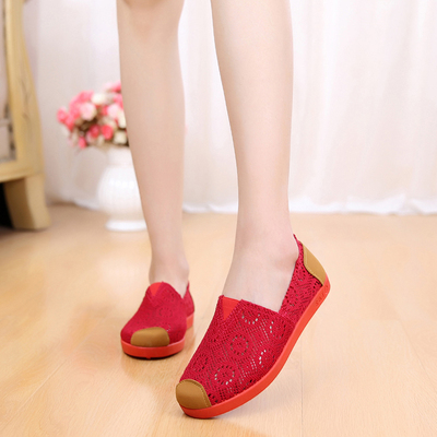 老北京布鞋2016夏季网鞋女士运动休闲鞋平底