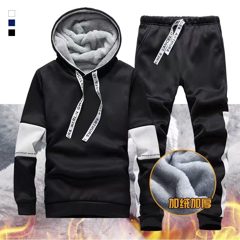 Sweater suit men's two-piece suit plus velvet thick coat|ruв категории персональные настройки/разработка услуг/DIY, платье сумки настройки, Специальные одежды, свитер настройки - от Buy2taobao.com для оказания профессиональной услуги покупки агента Taobao