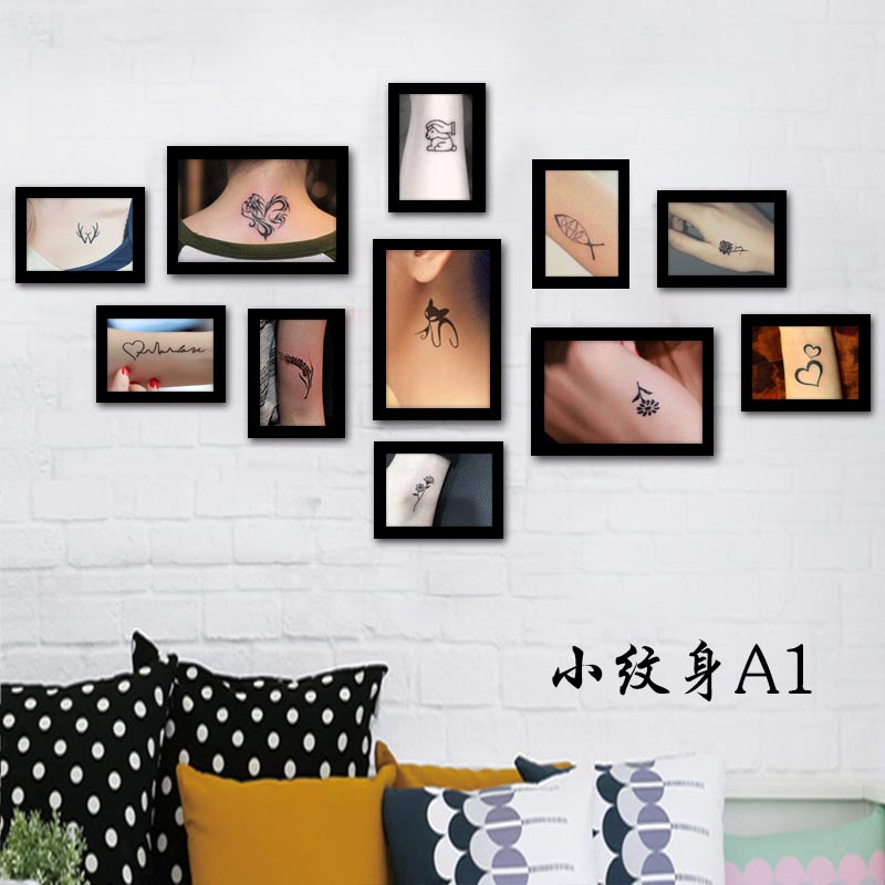 美容院纹身店刺青店装饰挂画墙画小纹身纹绣壁画实木相框组合墙画在类目 家居饰品, 装饰画, 现代装饰画中 - 来自Buy2taobao.com提供专业的淘宝代购服务