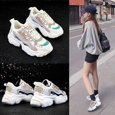 网红老爹鞋女ins超火厚底运动鞋2019春季新款韩版智熏休闲鞋子潮