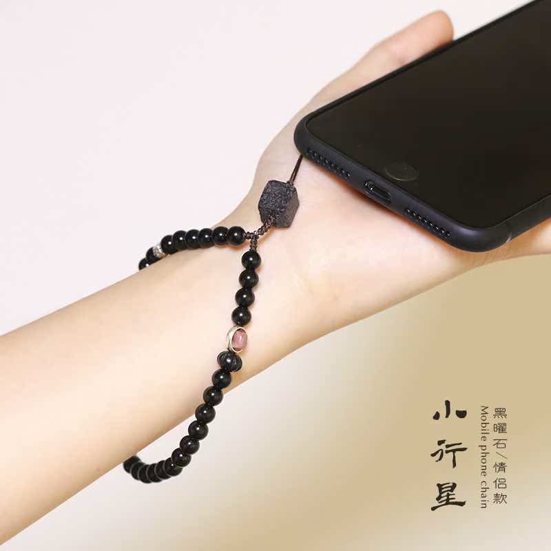 原创天然黑曜石情侣短款手机挂链手腕挂绳高档文艺黑色可拆卸通用|msdalam kategori Aksesori Digital 3C, Aksesori telefon bimbit, Aksesori telefon, loket telefon/tali telefon - dari Buy2taobao.com untuk memberikan perkhidmatan ejen Taobao profesional membeli