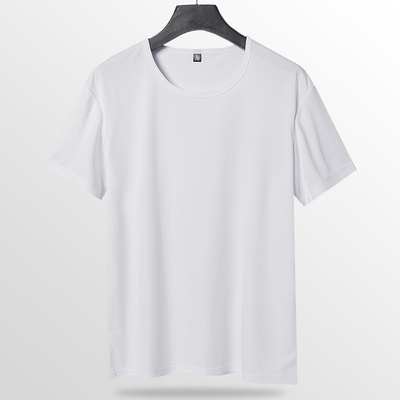 2019白色短袖t恤套装男夏季休闲时尚纯色打底衫潮流透气衣服
