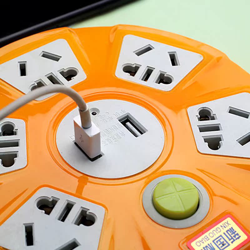 圆盘插座排插带usb多孔家用电源插板带线创意插排大功率拖接线板|msdalam kategori elektronik/Electrician, papan pendawaian/plug, papan pendawaian - dari Buy2taobao.com untuk memberikan perkhidmatan ejen Taobao profesional membeli