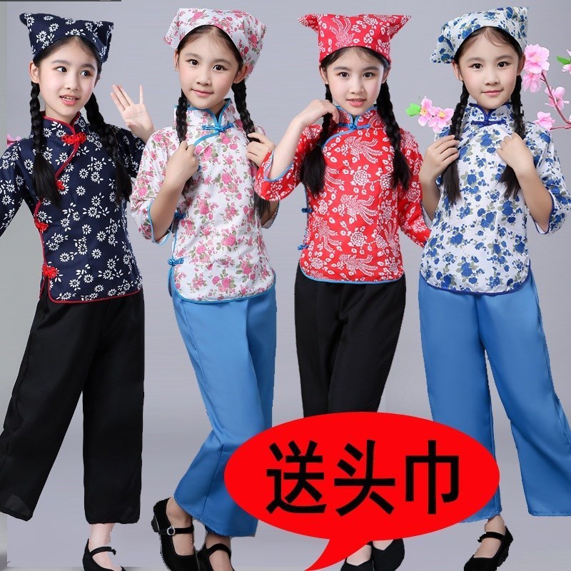 六一儿童村姑演出服服装戏服舞台男女喜儿表演男女服村民阿庆嫂服在类目 女装/女士精品, 唐装/民族服装/舞台服装, 民族服装/舞台装中 - 来自Buy2taobao.com提供专业的淘宝代购服务