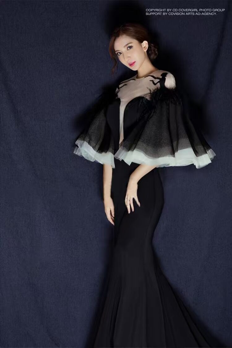 影楼情侣主题服装新款黑色婚纱内外景拍照摄影鱼尾礼服车展主持服|msdalam kategori Butik wanita / wanita, perkahwinan/Cheongsam/pakaian, perkahwinan - dari Buy2taobao.com untuk memberikan perkhidmatan ejen Taobao profesional membeli