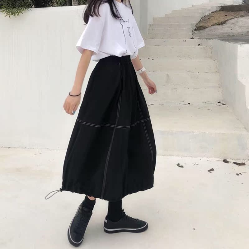 summer Simplicity Easy animal line printing Short sleeved T-shirt Elastic waist Drawstring Open wire Body A word skirtin the Women's clothing/Boutique , Skirts category - from Buy2taobao.com to provide professional Taobao agent buy service