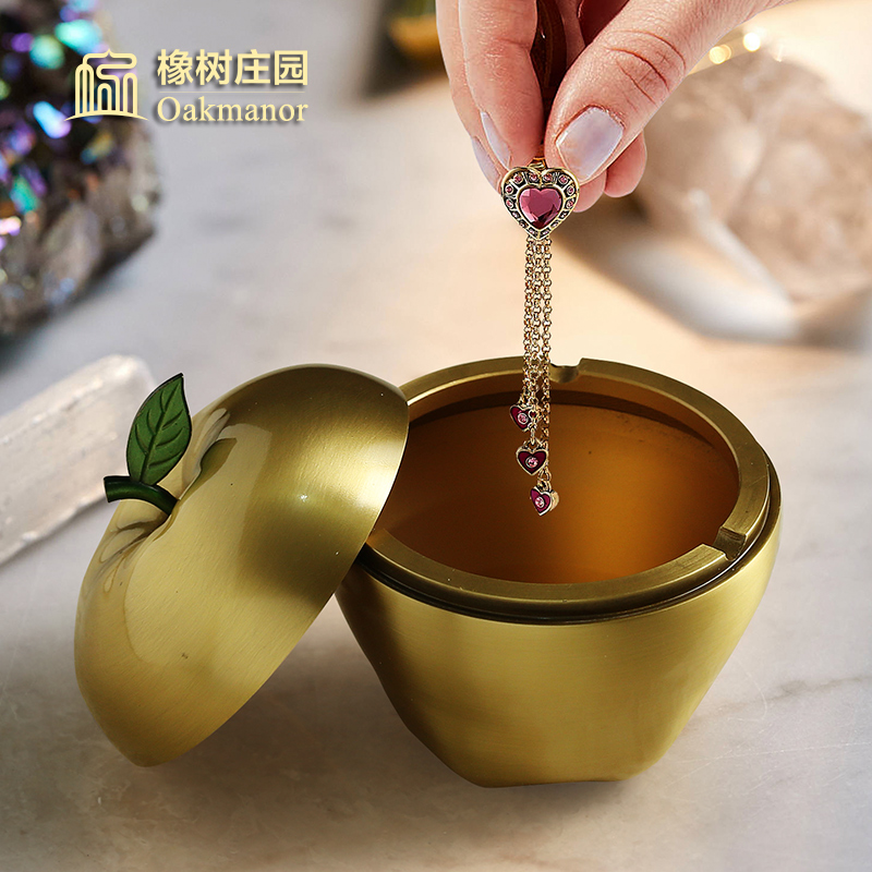 北欧创意个性纯铜苹果烟灰缸摆件设带盖现代轻奢家用客厅茶几烟缸在类目 家居饰品, 装饰器皿, 装饰烟灰缸中 - 来自Buy2taobao.com提供专业的淘宝代购服务