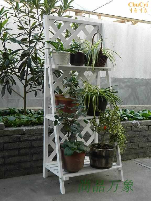 花架新款/白色防腐木质实木置物花架木栅栏/后网格木制三层收纳|ruв категории доставка цветов/цветок моделирования/растения садоводства, ваза/цветок/горшок/цветок (новый), цветок - от Buy2taobao.com для оказания профессиональной услуги покупки агента Taobao