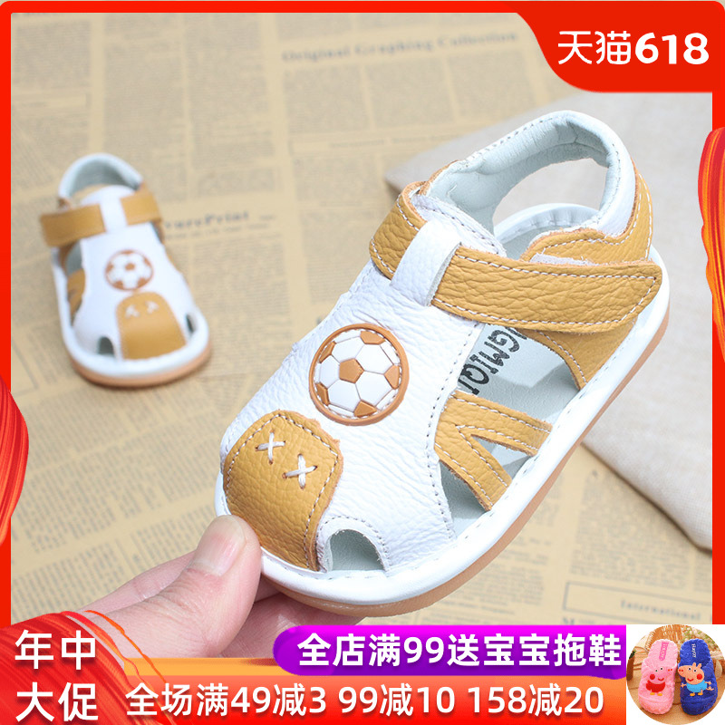 2019夏季宝宝鞋子男1-3岁真皮软底包头婴儿学步凉鞋女童叫叫鞋子在类目 童鞋/婴儿鞋/亲子鞋, 学步鞋/婴儿步前鞋中 - 来自Buy2taobao.com提供专业的淘宝代购服务