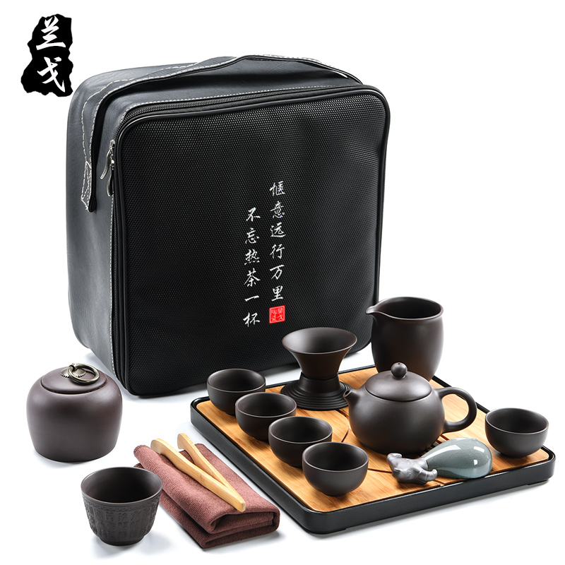 紫砂旅行茶具套装家用小套功夫茶杯陶瓷配件便携包茶壶茶叶罐|msdalam kategori pinggan mangkuk, set teh, Kung Fu teh - dari Buy2taobao.com untuk memberikan perkhidmatan ejen Taobao profesional membeli