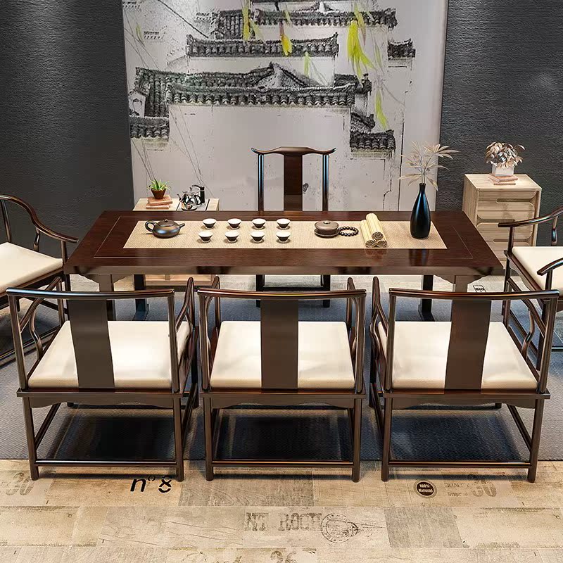 New Chinese style Solid wood coffee table Office Kungfu Online Drink tea Tea Service Large table Buddhist mood To fake something antique Make tea Tables and chairs combinationin the Business/Office Furniture , Office Furniture , Parlor sofa/Tea table , Tea table category - from Buy2taobao.com to provide professional Taobao agent buy service