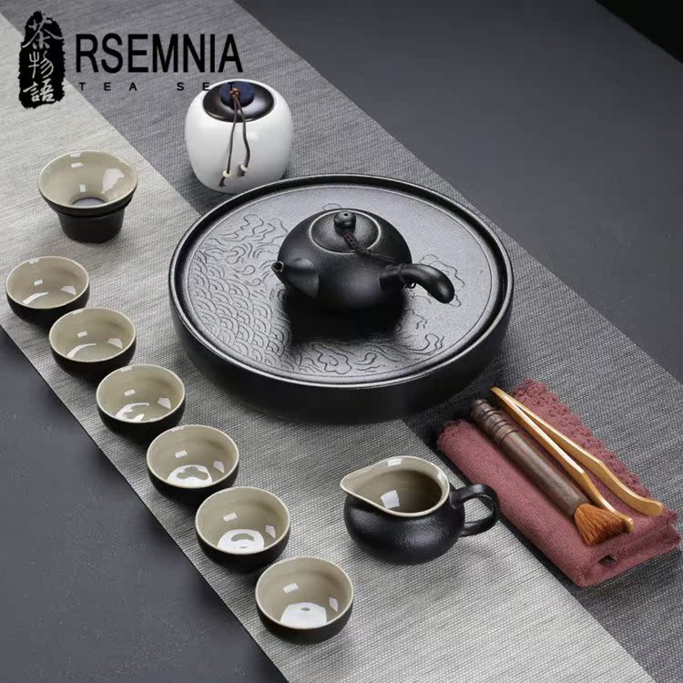黑陶便携旅行茶具套装功夫茶具整套茶壶茶杯陶瓷茶具茶盘|ruв категории посуда, чайный сервиз, кунг - Фу, чайный сервиз - от Buy2taobao.com для оказания профессиональной услуги покупки агента Taobao