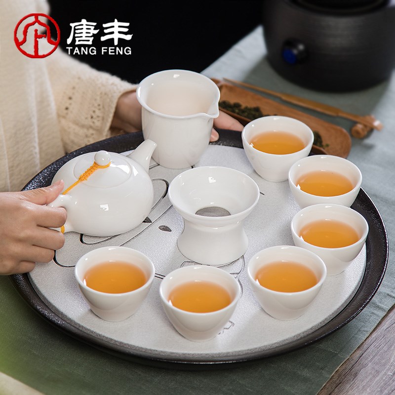 唐豐幹泡台茶盤家用簡約陶瓷懶人自動泡茶器白玉瓷茶具套裝整套在類目 餐飲具, 茶具, 功夫茶具中 - 來自Buy2taobao.com提供專業的淘寶代購服務