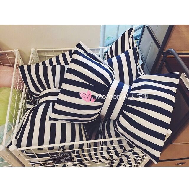 Japan francfranc Car cushions Pillow stripe Bow Pillow baby Pillow for comfort ins Pillowsin the Home Fabric , Pillow/Pillow category - from Buy2taobao.com to provide professional Taobao agent buy service
