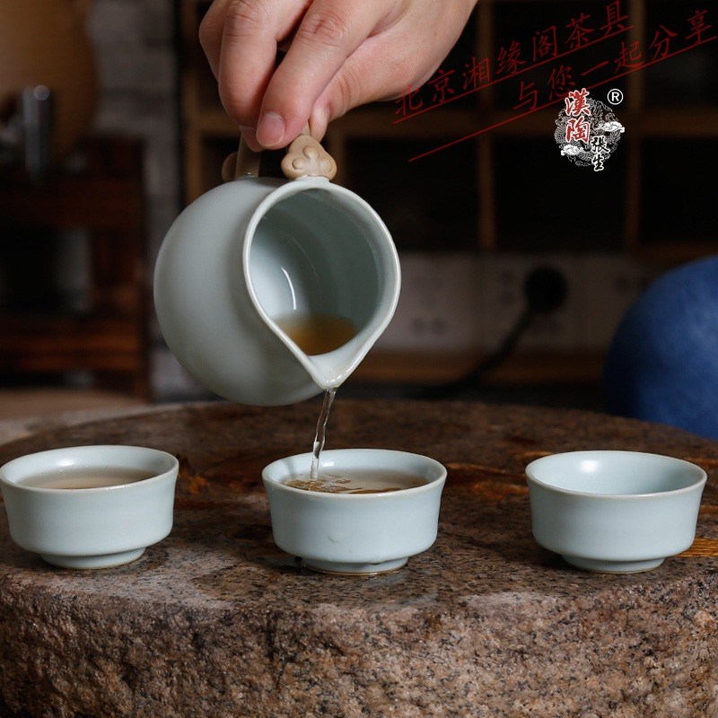 【湘缘阁】汝窑天青可养开片茶壶茶杯公道杯整套功夫茶具在类目 餐饮具, 茶具, 功夫茶具中 - 来自Buy2taobao.com提供专业的淘宝代购服务