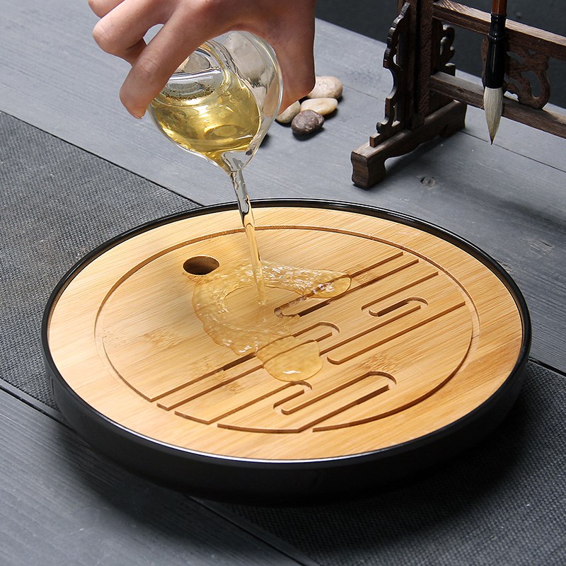 塑料迷你小茶盘简约圆形方形竹制茶托家用功夫储水干泡茶台茶盘|ruв категории посуда, чайный сервиз, чайный поднос - от Buy2taobao.com для оказания профессиональной услуги покупки агента Taobao