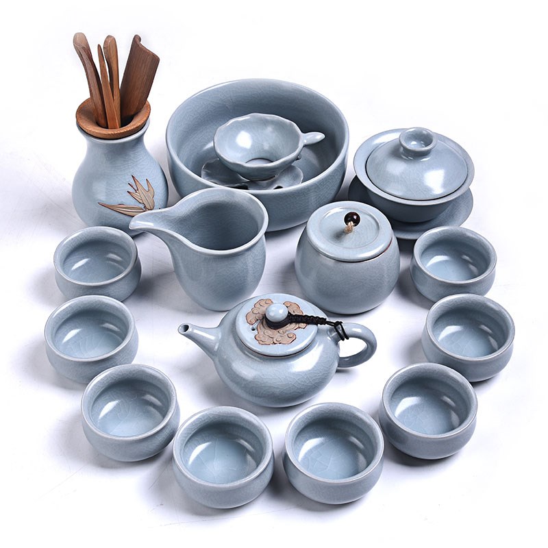 豪峰汝窑功夫茶具套装家用简约陶瓷茶壶茶杯陶瓷盖碗茶罐茶道配件|ruв категории посуда, чайный сервиз, кунг - Фу, чайный сервиз - от Buy2taobao.com для оказания профессиональной услуги покупки агента Taobao
