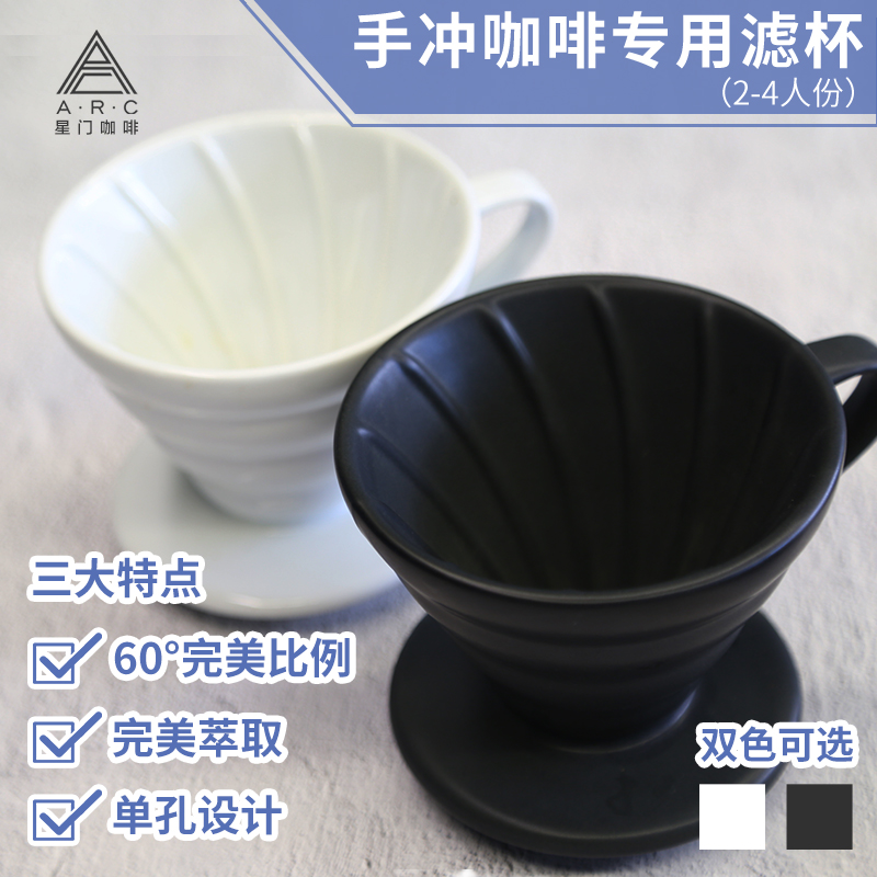 星门咖啡滤杯 V60陶瓷单孔螺纹引流杯萃取杯手冲咖啡过滤器滴滤式|ruв категории посуда, кофе, кофейник - от Buy2taobao.com для оказания профессиональной услуги покупки агента Taobao