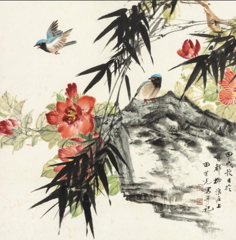 田世光芙蓉双禽30X30仿古画名画复制花鸟画名人字画装裱玄关挂轴|msdalam kategori Aksesori rumah, lukisan hiasan, lukisan tradisional Cina - dari Buy2taobao.com untuk memberikan perkhidmatan ejen Taobao profesional membeli