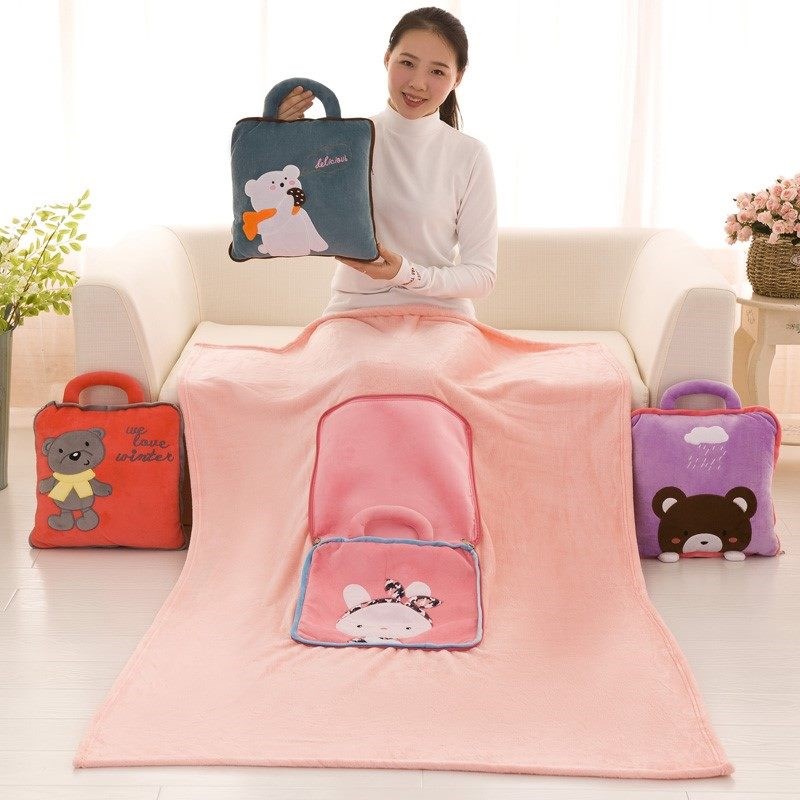 Pillows quilt Dual use Plush thickening keep warm lovely Cartoon portable Portable pillow Two-in-onein the Home Fabric , Pillow/Pillow category - from Buy2taobao.com to provide professional Taobao agent buy service