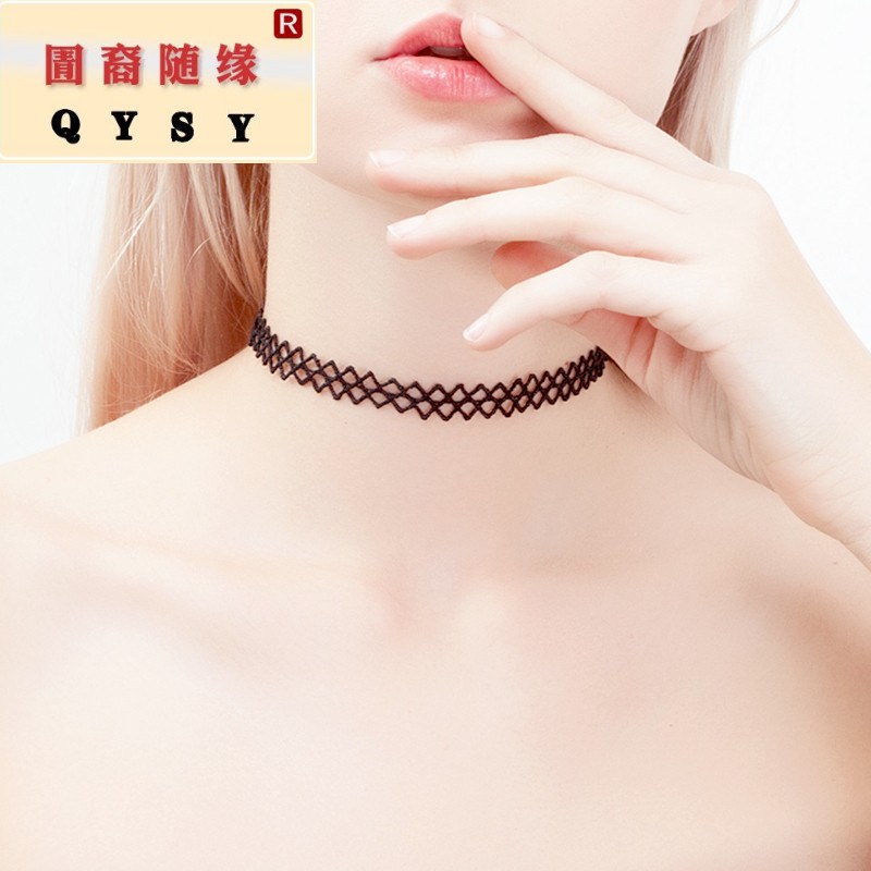 黑色蕾丝颈链choker锁骨链项链女潮韩国网红项圈颈带短款脖子饰品|ruв категории Украшения,ювелирные изделия, ожерелье - от Buy2taobao.com для оказания профессиональной услуги покупки агента Taobao